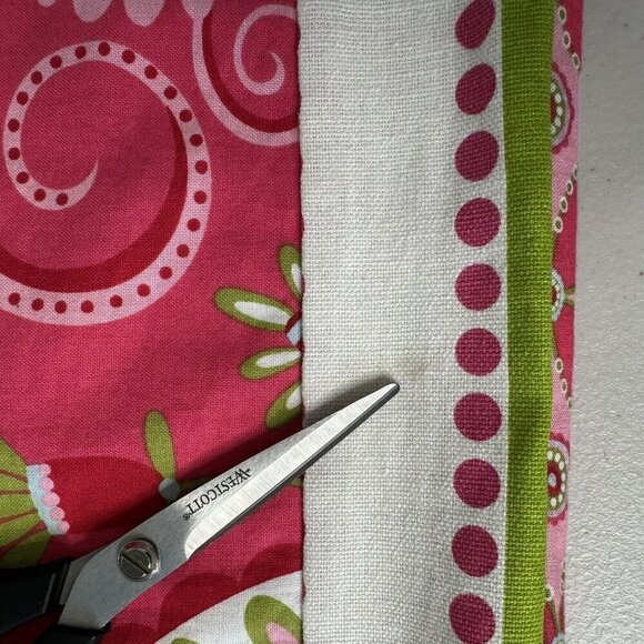 Gatehouse Lane Euro Sham Pillow Covers Pink Green Floral Set of 2 - Picture 7 of 7